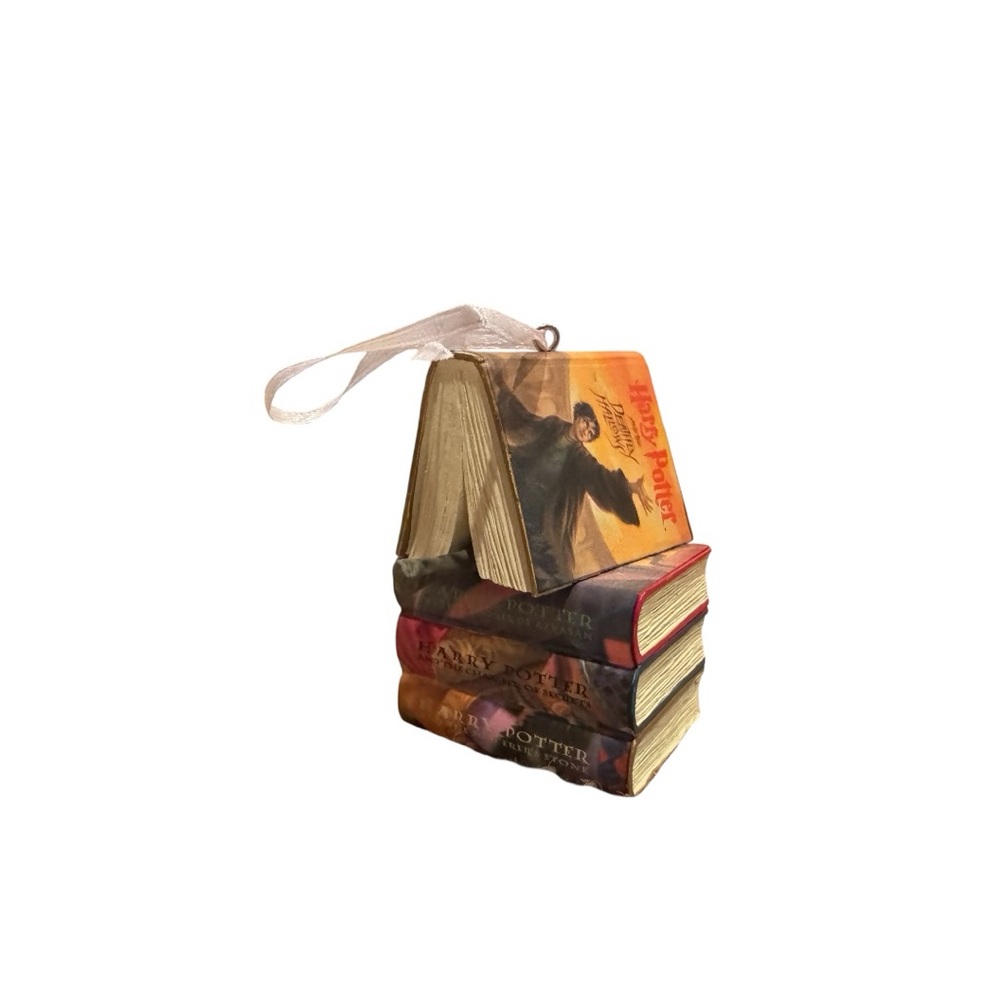 Hallmark Harry Potter Deathly Hallows Book Stack Hanging Christmas Ornament - Picture 2 of 7